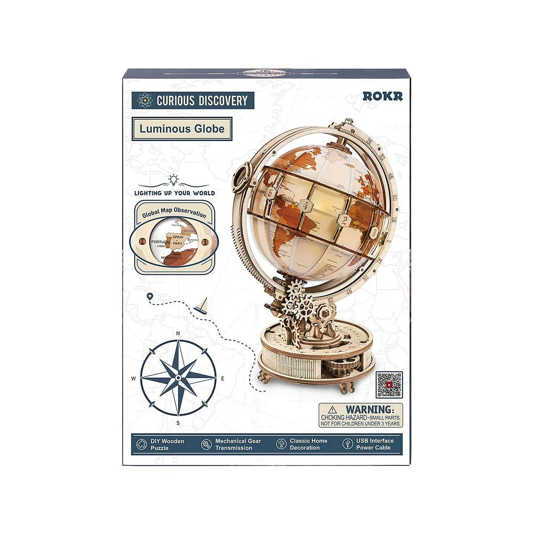 Robotime ROKR 3D Wooden Puzzle Luminous Globe
