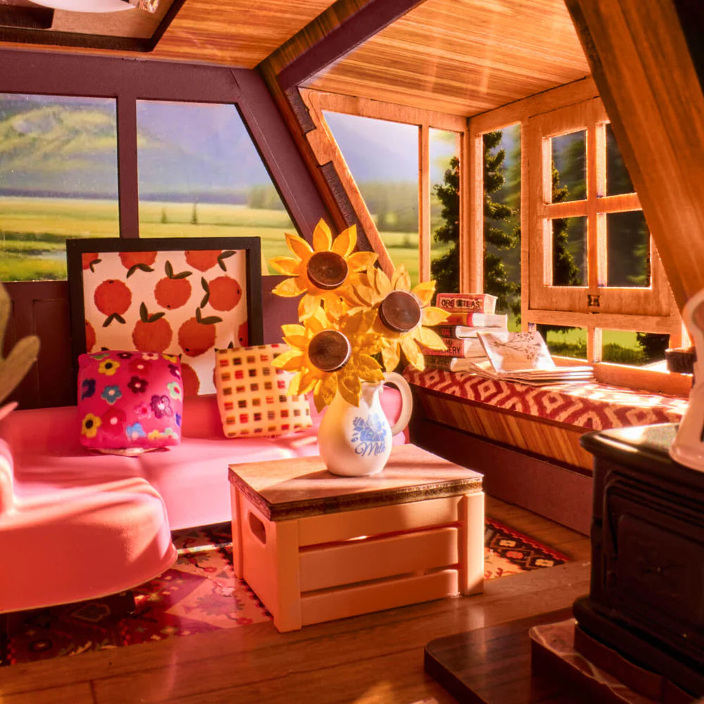 Robotime Rolife A-Frame Cabin DIY Miniature House DG181