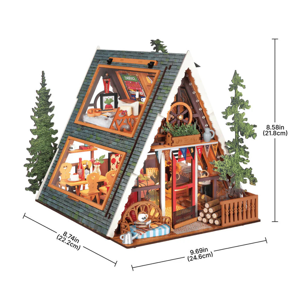 Robotime Rolife A-Frame Cabin DIY Miniature House DG181