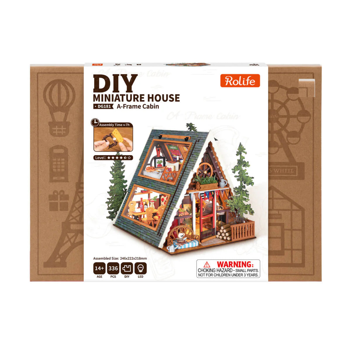 Robotime Rolife A-Frame Cabin DIY Miniature House DG181