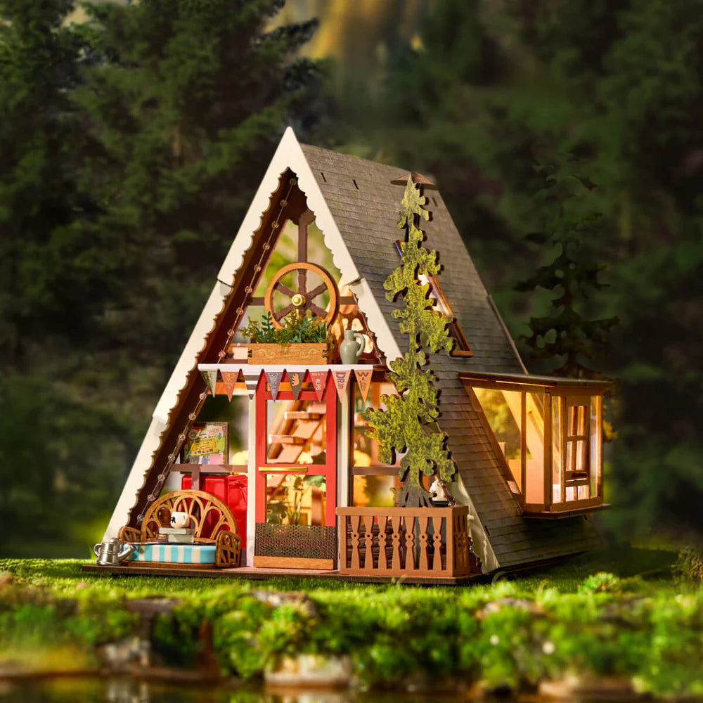 Robotime Rolife A-Frame Cabin DIY Miniature House DG181