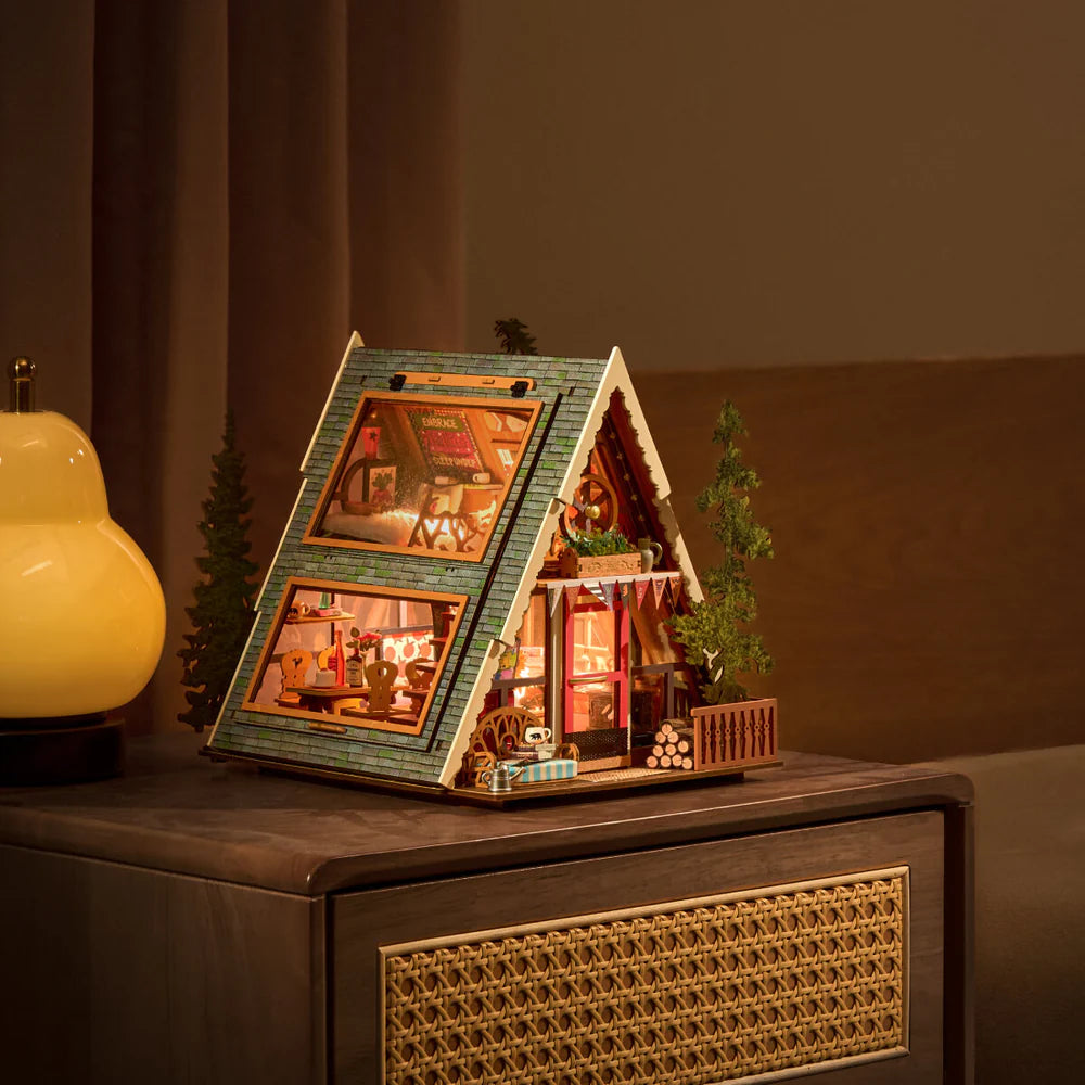 Robotime Rolife A-Frame Cabin DIY Miniature House DG181