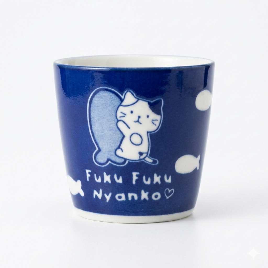 FFN Blue-dyed Cup - Calico Cat