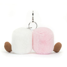 Load image into Gallery viewer, Jellycat Bag Charm Amuseables Pair of Marshmallows 15cm
