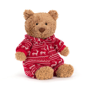 Jellycat Bartholomew Bear Winter Pyjamas 26cm