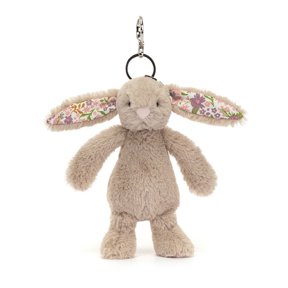 Jellycat Blossom Beige Bunny 'Petal' Bag Charm 18cm