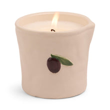 Load image into Gallery viewer, Paddywax Bistro Olive Embossed Ceramic Candle - Fig &amp; Olive 8oz/226g
