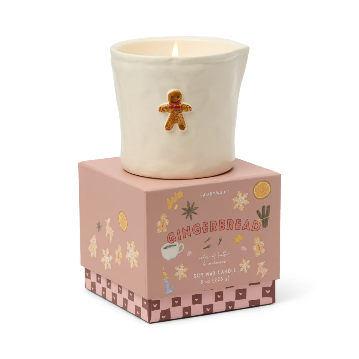 Paddywax Bistro Gourmand Gingerbread Icon Ceramic Candle-Gingerbread  8oz/226g