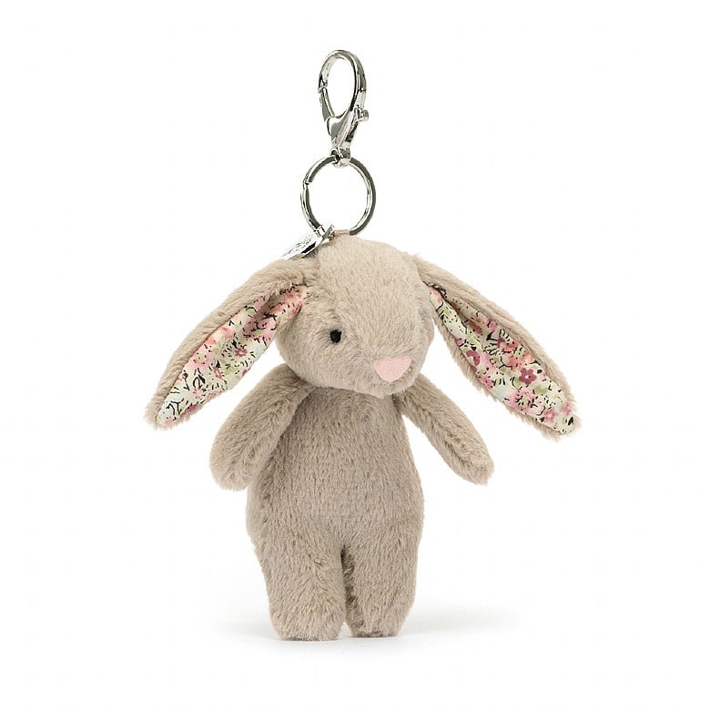 Jellycat Bag Charm Bashful Bunny Blossom Beige 17cm