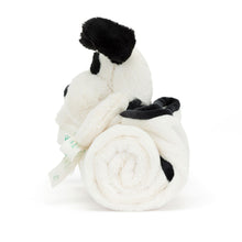 Load image into Gallery viewer, Jellycat Bashful Black &amp; Cream Puppy Blankie 56cm
