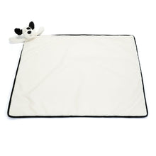 Load image into Gallery viewer, Jellycat Bashful Black &amp; Cream Puppy Blankie 56cm
