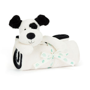 Jellycat Bashful Black & Cream Puppy Blankie 56cm