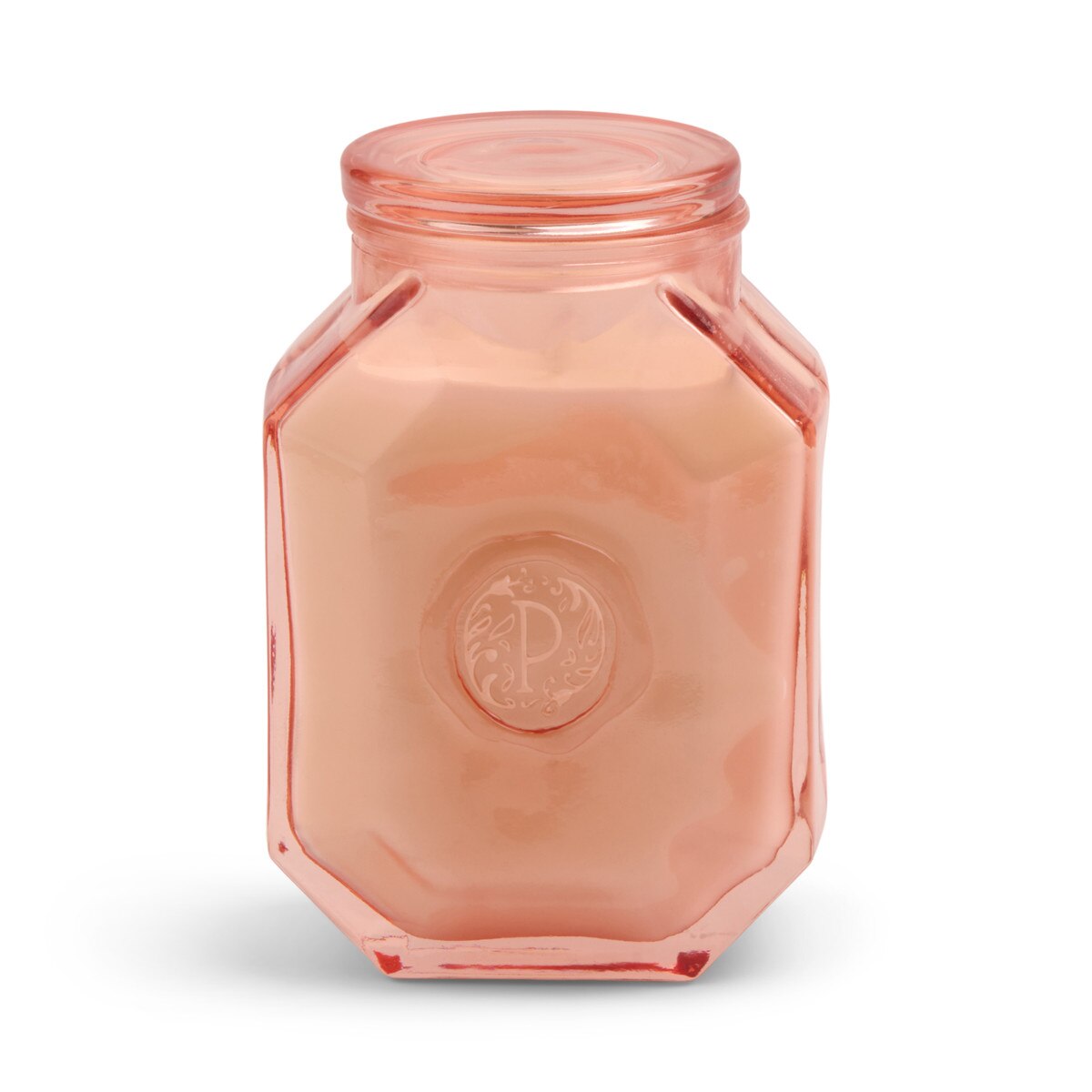 Designworks Botanica 8oz/226g Pink Glass Candle - Saffron Rose