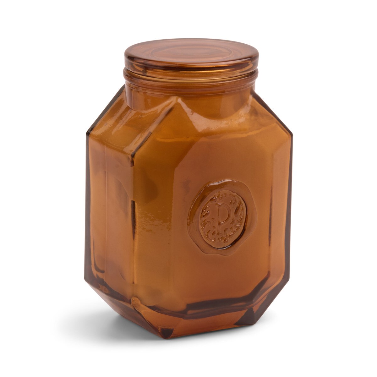 Designworks Botanica 8oz/226g Amber Glass Candle - Leather & Smoke