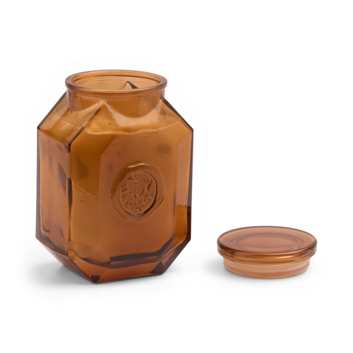 Designworks Botanica 8oz/226g Amber Glass Candle - Leather & Smoke