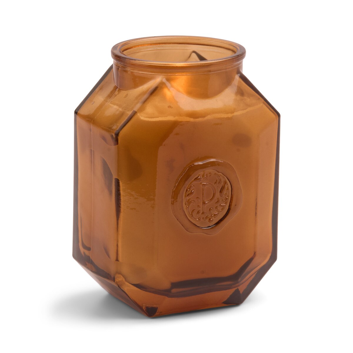 Designworks Botanica 8oz/226g Amber Glass Candle - Leather & Smoke