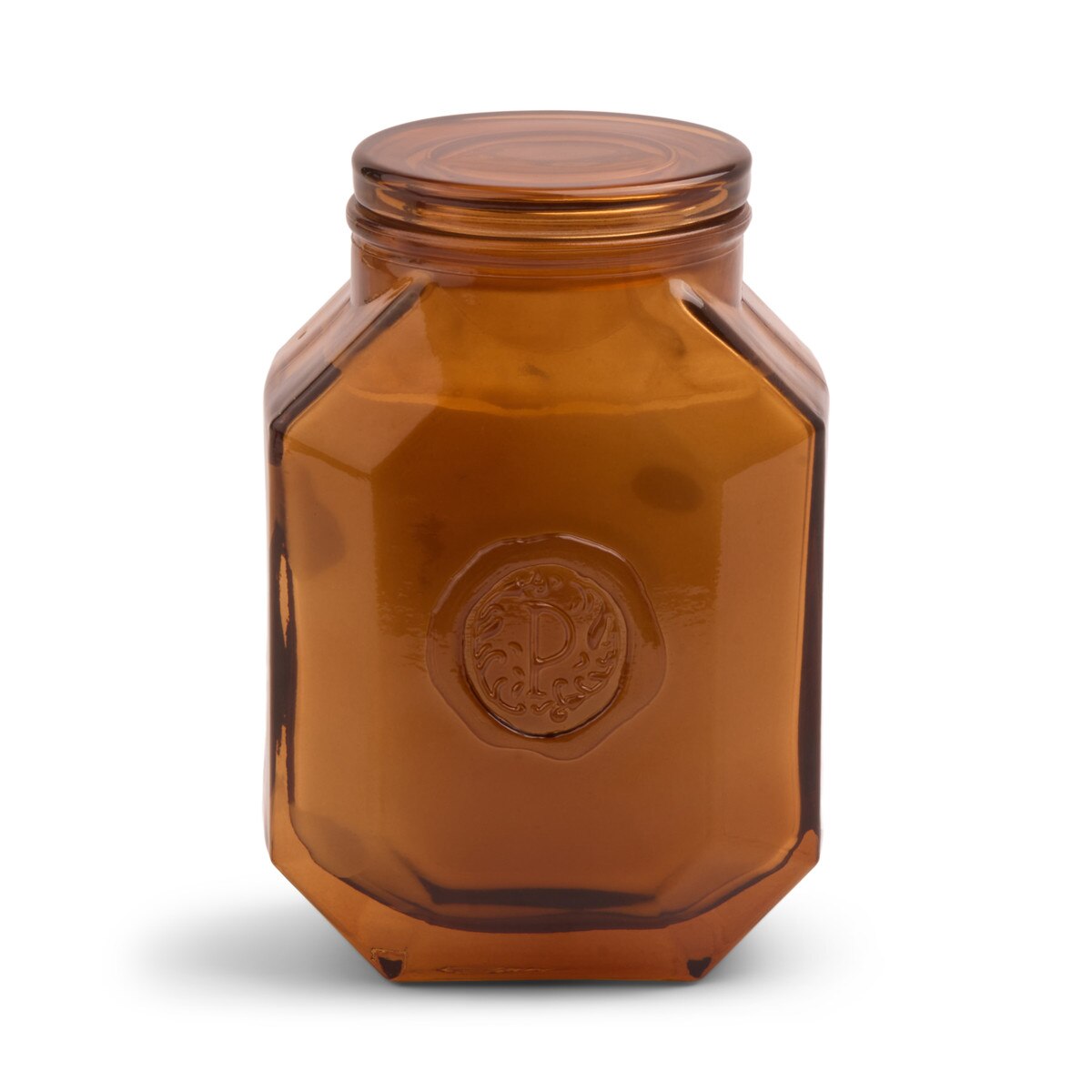 Designworks Botanica 8oz/226g Amber Glass Candle - Leather & Smoke