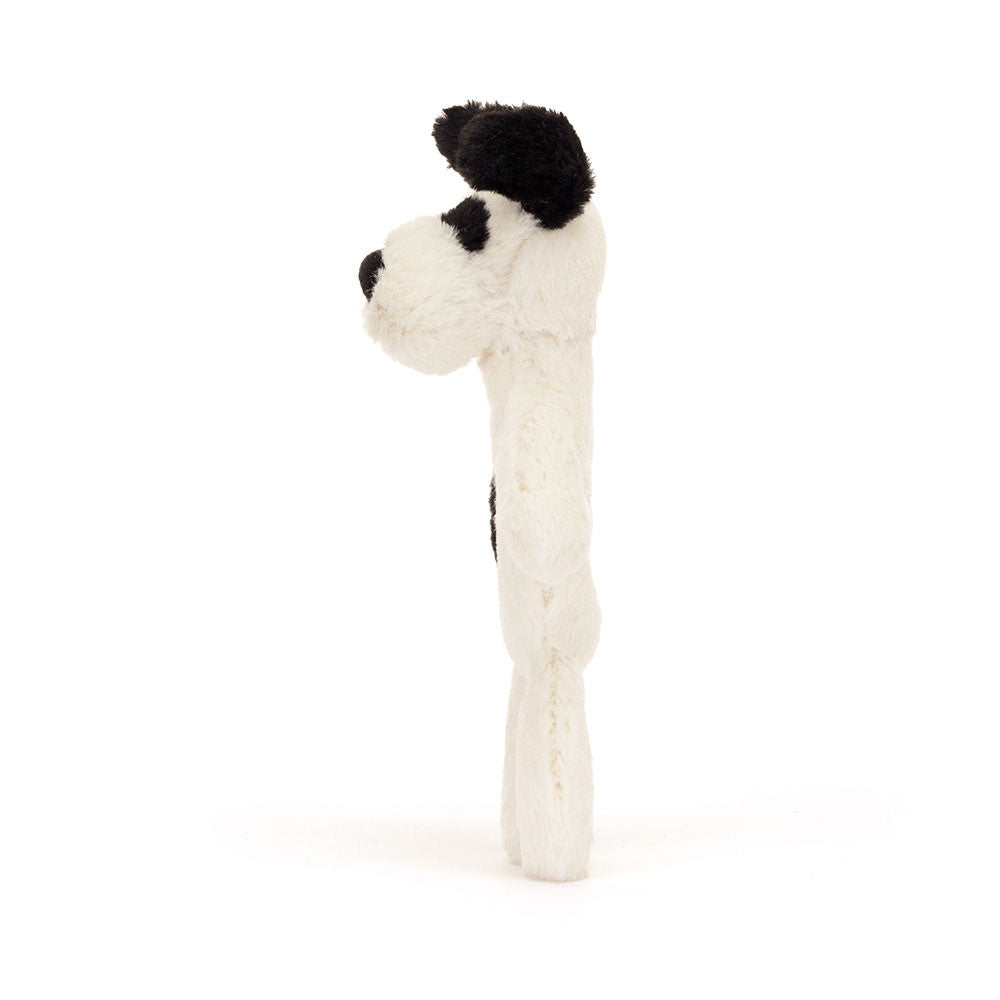 Jellycat Ring Rattle Bashful Black & Cream Puppy 18cm