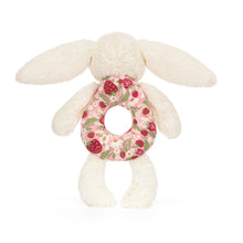 Load image into Gallery viewer, Jellycat Blossom Cream Bunny 'Berry' Ring Rattle 18cm
