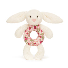 Load image into Gallery viewer, Jellycat Blossom Cream Bunny 'Berry' Ring Rattle 18cm
