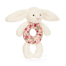 Load image into Gallery viewer, Jellycat Blossom Cream Bunny 'Berry' Ring Rattle 18cm
