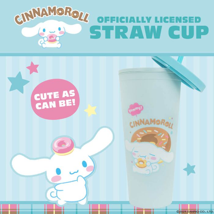 Hello Kitty and Friends Cinnamoroll Cup with Straw 28cm