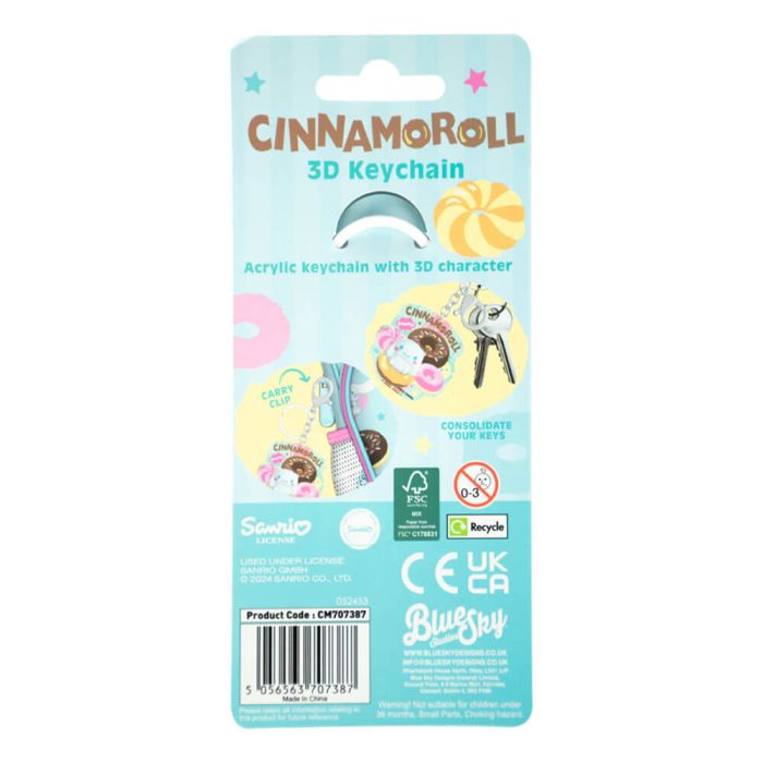 Hello Kitty and Friends Cinnamoroll Character Keyring 10cm
