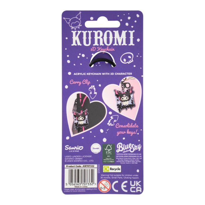 Hello Kitty and Friends Kuromi Character Keyring 10cm