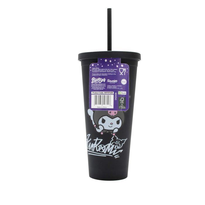 Hello Kitty and Friends Kuromi Cup with Straw 28cm