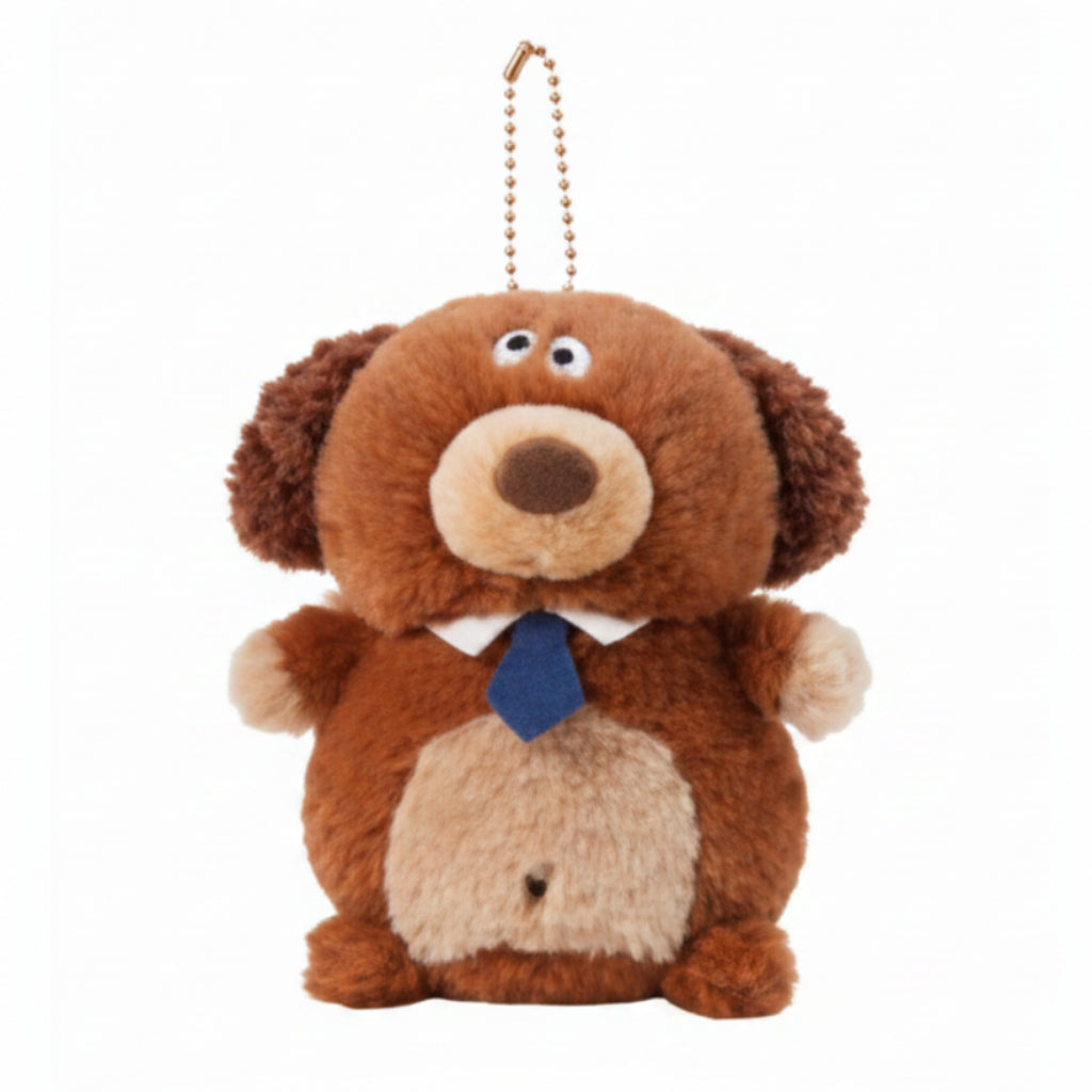 Glee Beanx  – Chubby Series Keycharm - Bruce the Officer Golden Puppy 13cm