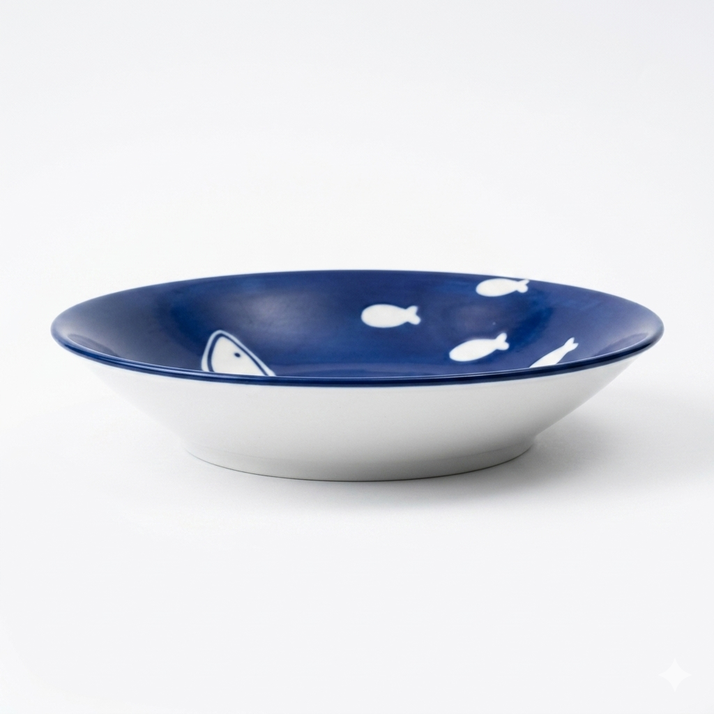 FFN Blue-dyed Plate - Calico Cat