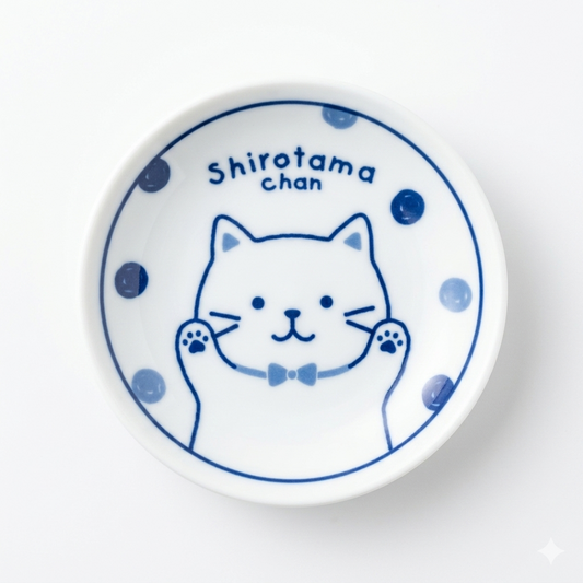 FFN Blue-dyed Sauce Dish - Persian Cat