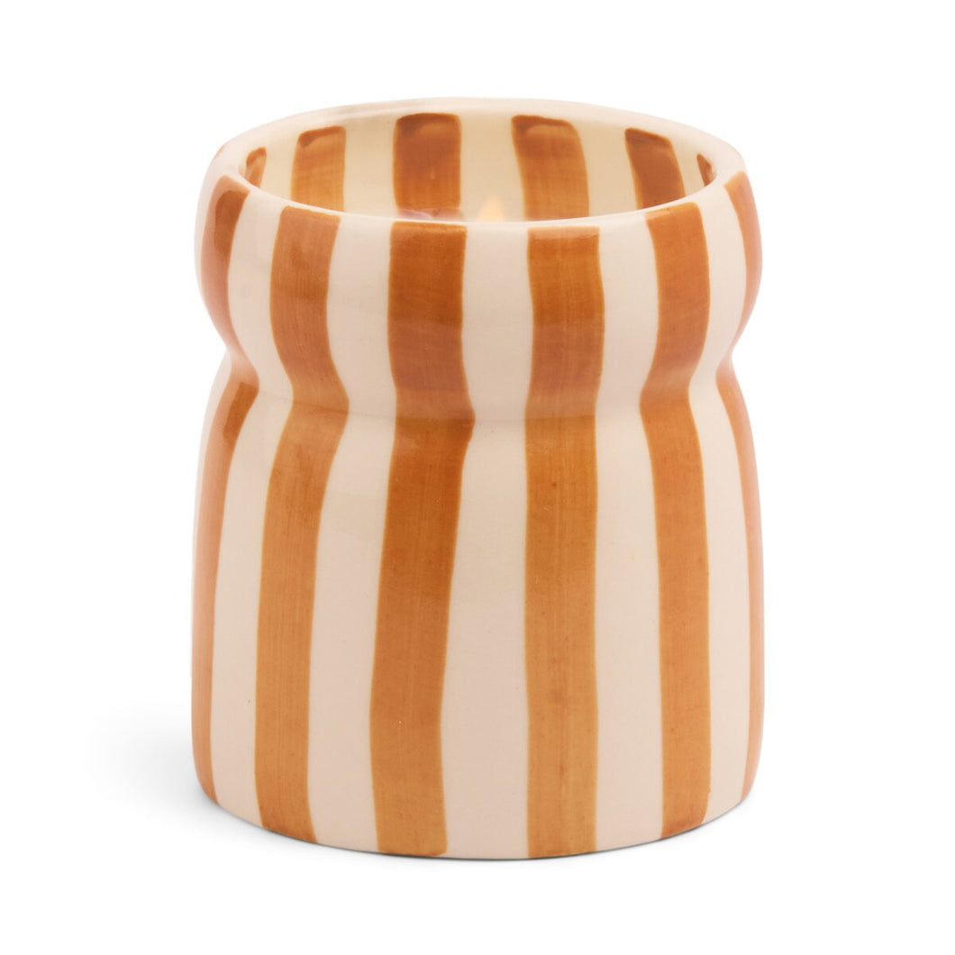 Designworks Cabana 6.5oz/184g Rust Stripped Ceramic Candle - Sienna Sunset Boxed