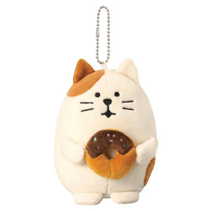 Decole Concombre Puffy Mascot - Cat & Donut - Small