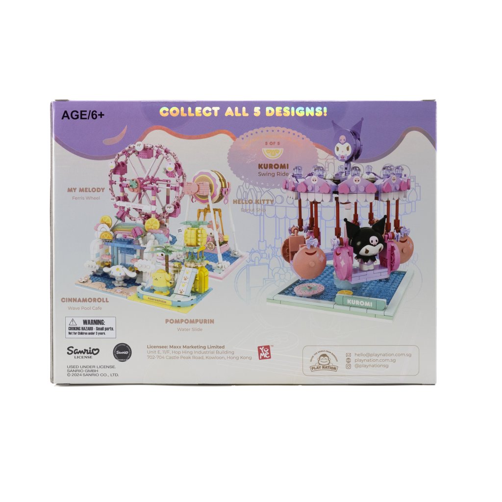 Hello Kitty - YuMe Blocks Summer Wunderland- Kuromi Swing Ride