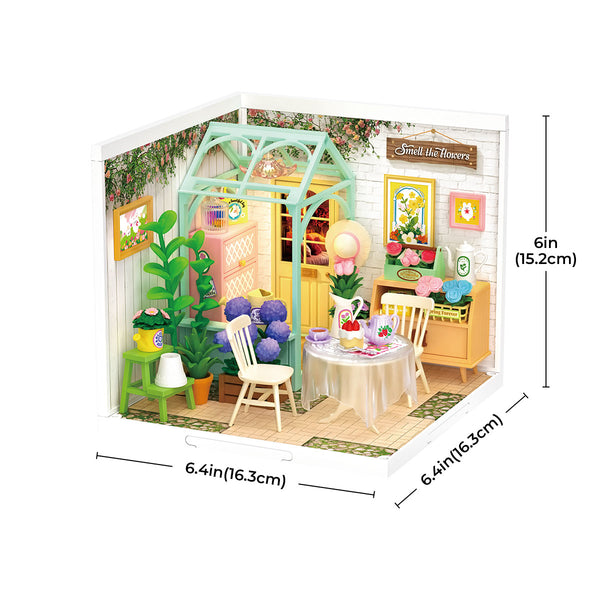 Robotime Rolife Blooming Tea Garden DIY Miniature House DW013B