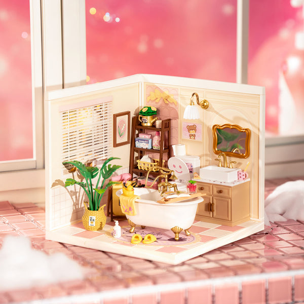Robotime Rolife Pop Bubble Bathroom DIY Miniature House DW014B