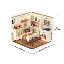 Load image into Gallery viewer, Robotime Rolife Warm Dining Room DIY Miniature House DW015B
