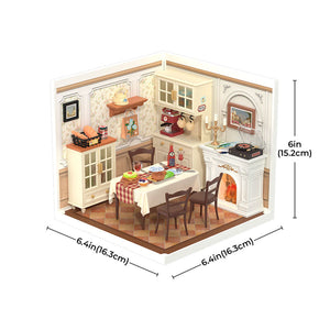 Robotime Rolife Warm Dining Room DIY Miniature House DW015B