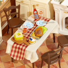 Load image into Gallery viewer, Robotime Rolife Warm Dining Room DIY Miniature House DW015B
