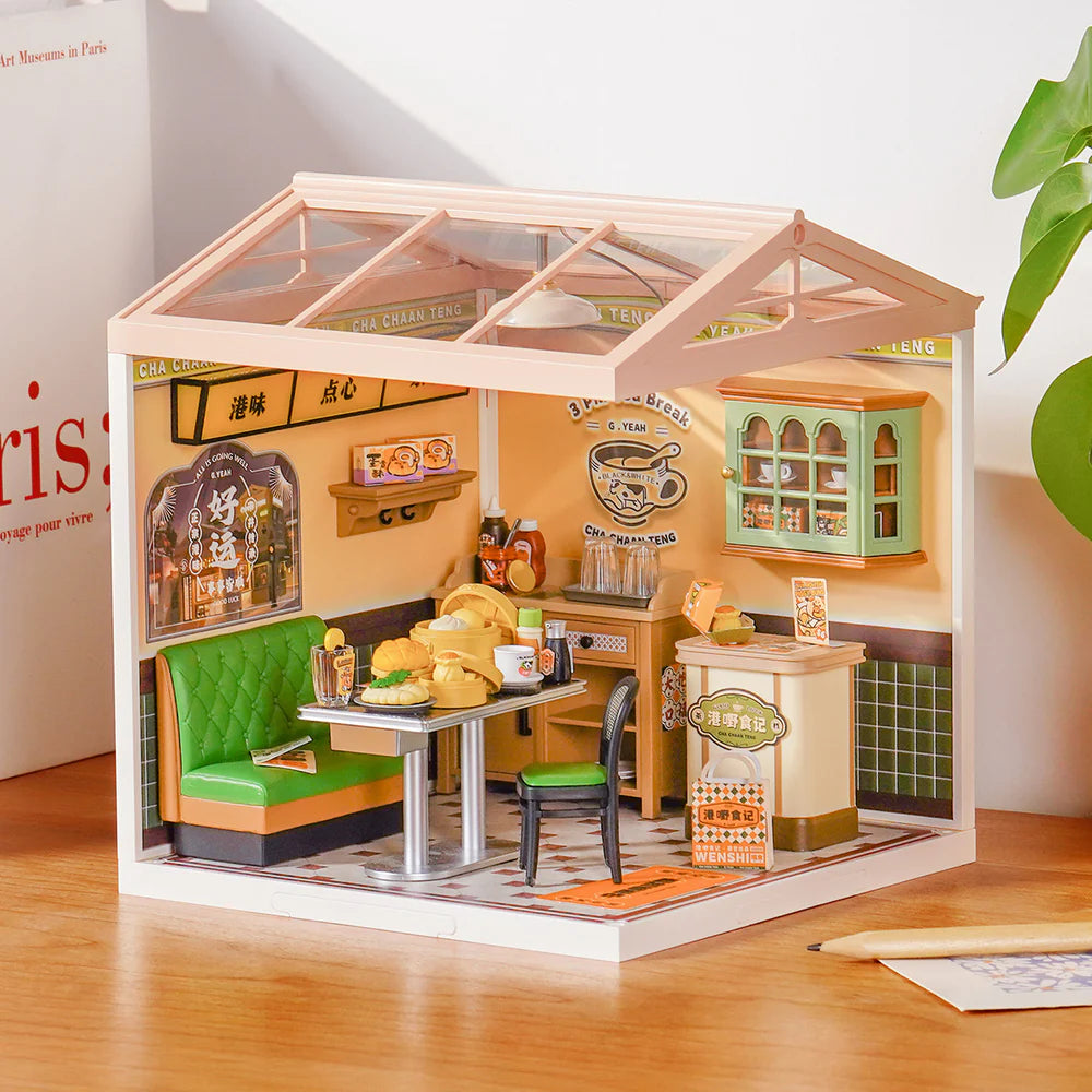 Robotime Rolife Hong Kong Bites Cafe Super Creator Miniature House DW021