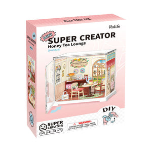 Robotime Rolife Honey Tea Lounge DIY Miniature House DWS02B