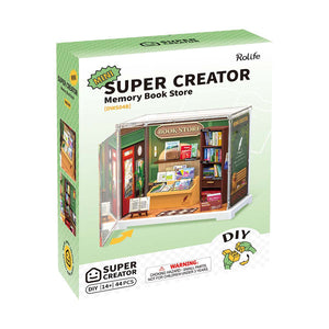 Robotime Rolife Memory Book Store DIY Miniature House DWS04B