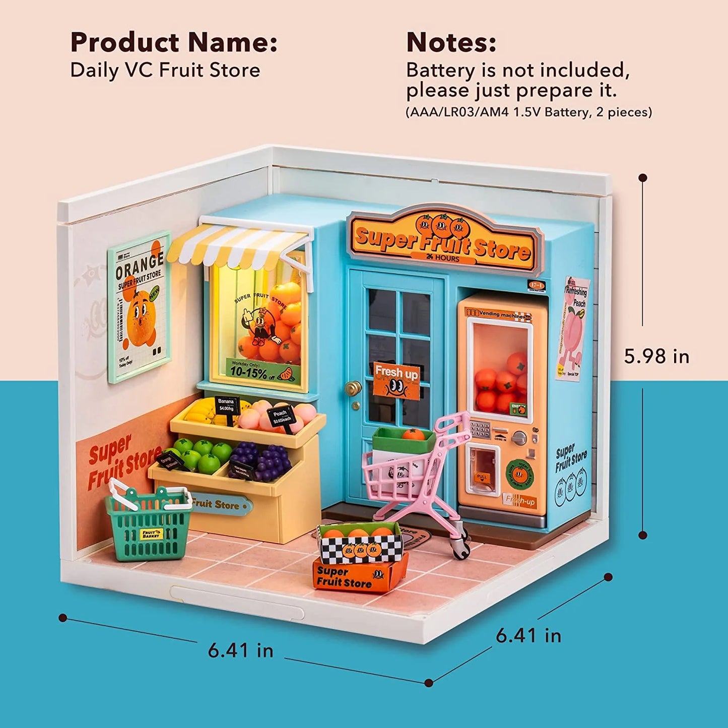 Robotime Rolife DIY Plastic Superstore Daily VC Fruit Store