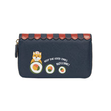 Load image into Gallery viewer, Vendula Sushi - Blue Edition Medium Ziparound Wallet
