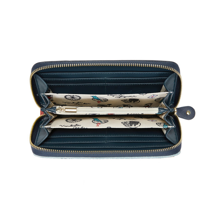 Vendula Sushi - Blue Edition Large Ziparound Wallet