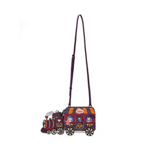 Load image into Gallery viewer, Vendula Skelecat&#39;s Travelling Ghost Circus Train Charm Bag
