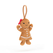 Load image into Gallery viewer, Jellycat Christmas Festive Folly Gingerbread Ruby 10cm
