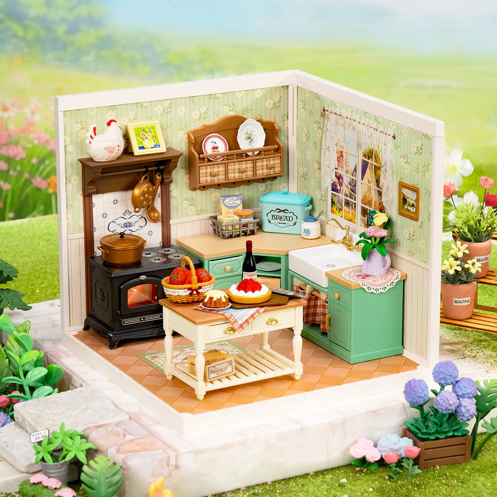 Robotime Rolife Farmhouse Kitchen DIY Miniature House DW024