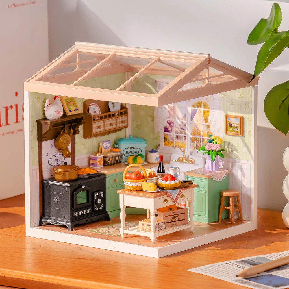Robotime Rolife Farmhouse Kitchen DIY Miniature House DW024
